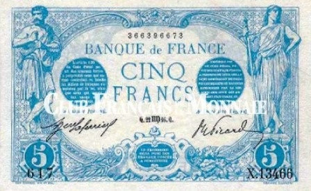 Billet 5 francs 1912