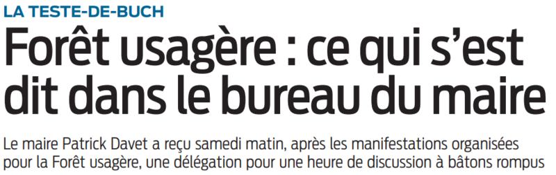 2022 09 12 SO La Teste-de-Buche Forêt usagère ce qui s'est dit dans le bureau du maire