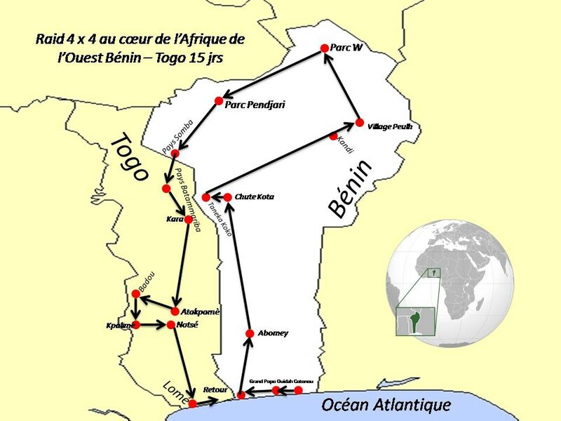 Raid 4 x 4 au coeur de l'Afrique de l'Ouest Bénin - Togo 15 jrs