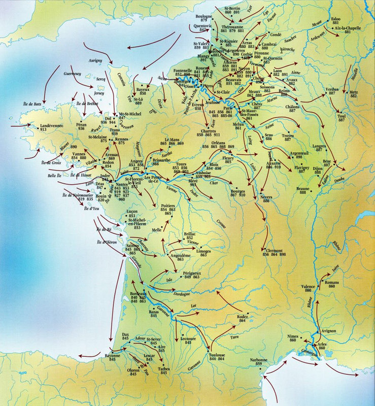 mapo dis invazious vikingos
