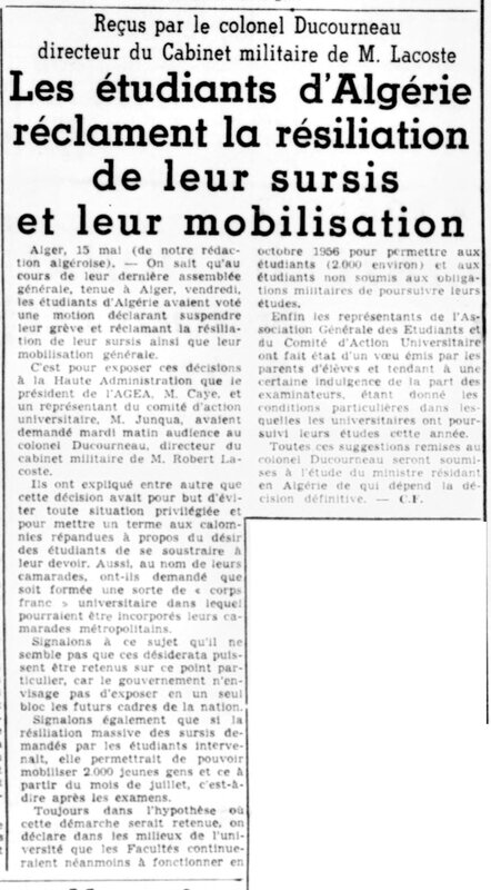 1956 05 16 AGEA résiliation sursis mobilisation