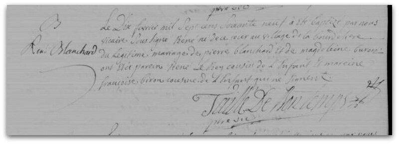 baptême Maisdon 1769 z