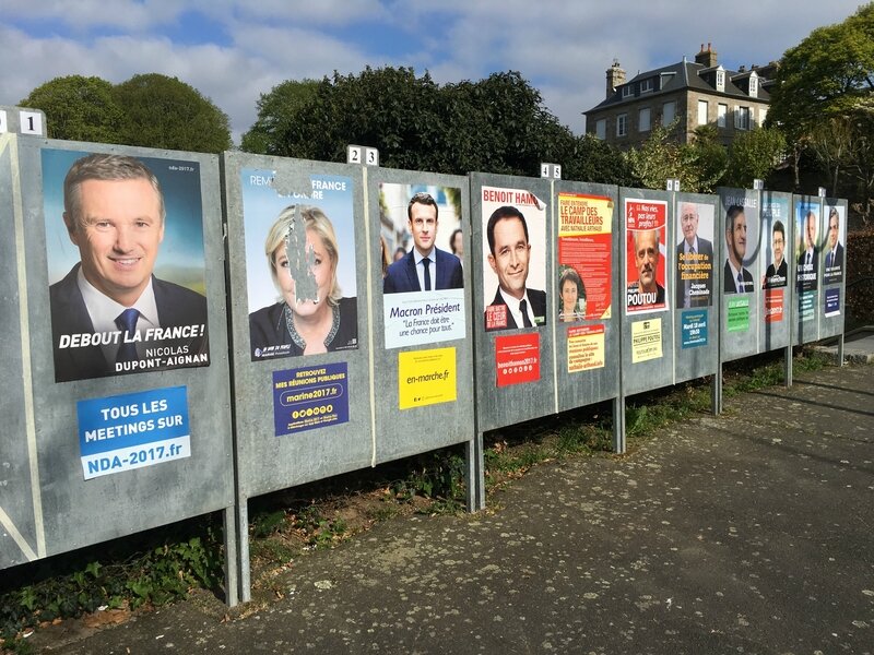 élection présidentielle 2017 Avranches liste candidat panneau électoral 1er tour