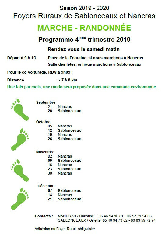 Marche_Calendrier -4emeTrimestre2019