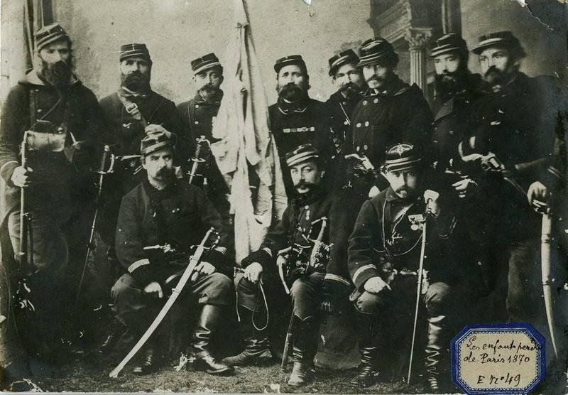 Officiers du Bataillon de soutien de l'artillerie, Les Enfants perdus de Paris (1870)