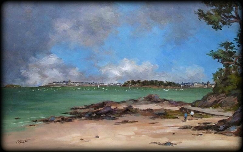 Elisabeth Celton Bazin, la-plage-du-prieure-dinard
