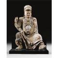 A Massive Carved Wood Figure Of <b>Guandi</b>. Qing Dynasty, Kangxi Period