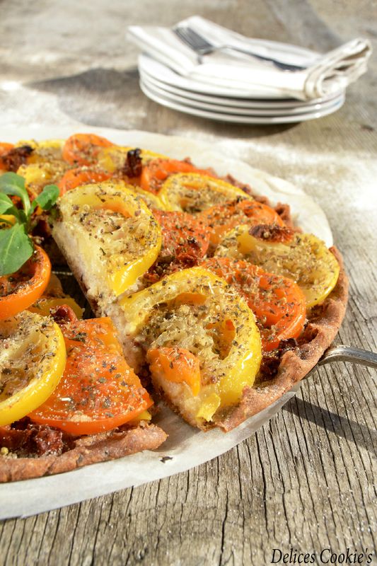 tarte IG bas moutarde tomates pois chiches