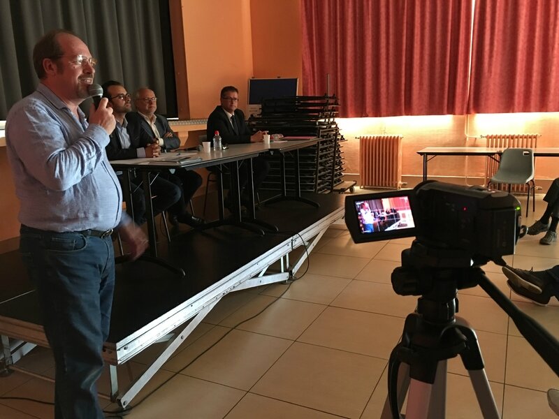 élections législatives juin 2017 Manche débat Granville Bertrand Sorre REM Nicolas Ferreira DVG Laurent Joffrin Libération Dominique Monneron PS vidéo