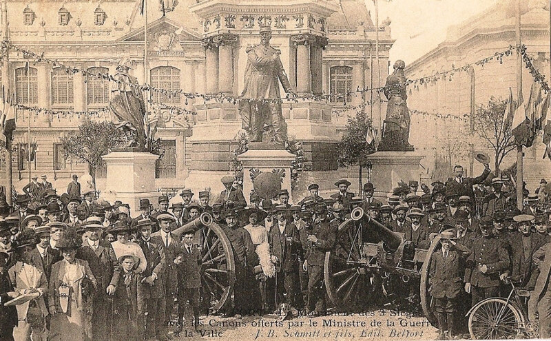 Belfort 1913 08 15 CPA Inauguration 3 Sièges Canons H