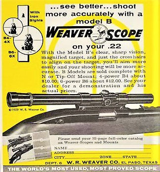 1960-Print-Ad-Weaver-Model-B-22-Rifle