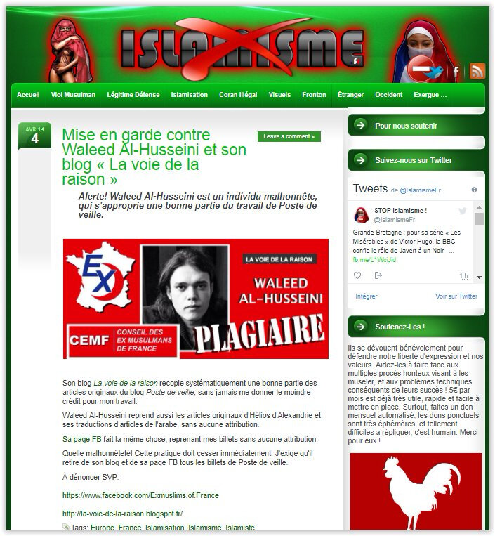 WaleedAlHusseiniPlagiaireIslamisation