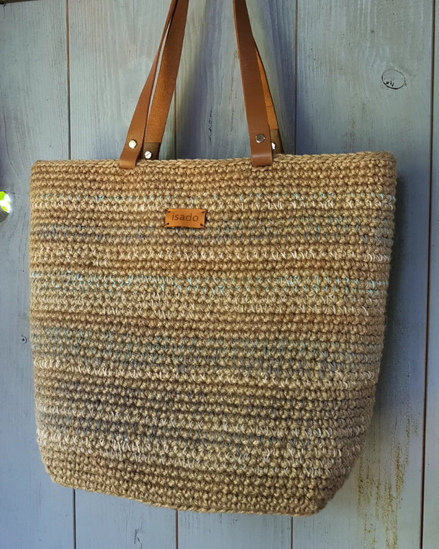 tote bag bag jute crochet cabas