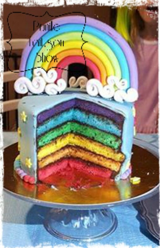 intérieur rainbow cake little pony prunillefee
