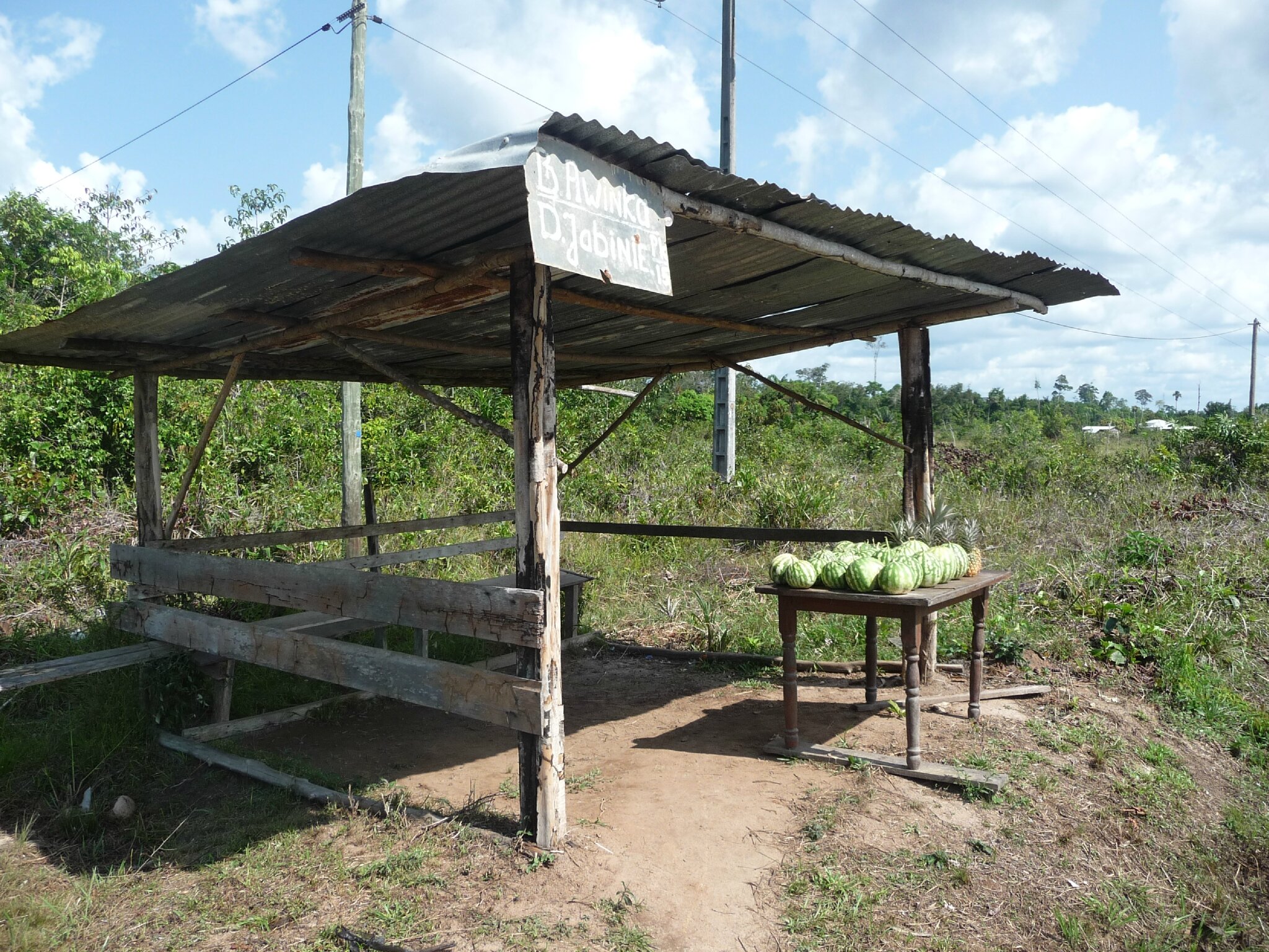 Sur la route d'Awala-Yalimapo