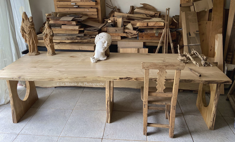 grande table atelier bois massif