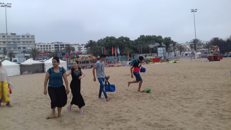 le bonheur d'arriver sur la plage