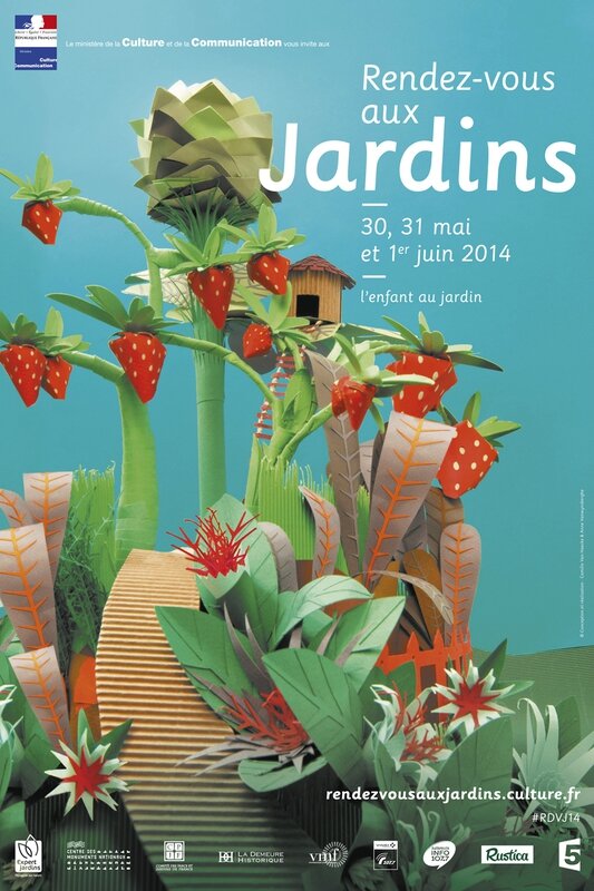 Rendez-vous aux jardins 2014 affiche visuel dossier de presse