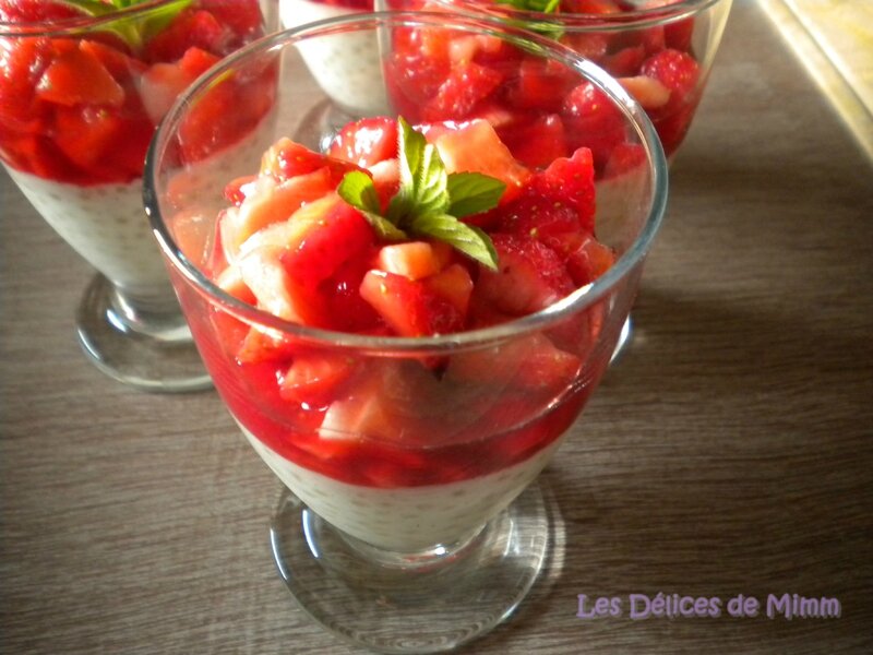 Perles du Japon vanillées et tartare de fraises à la fraise bonbon 3