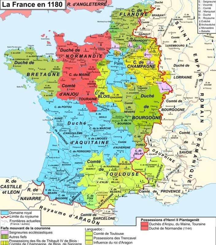 France 1180 carte