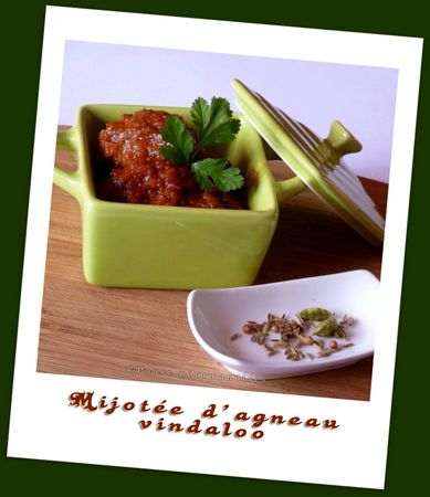 Mijotée d'agneau vindaloo