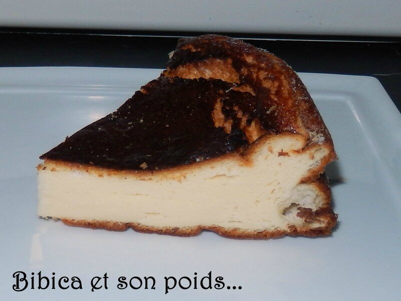 Gâteau au fromage blanc WW part gros plan