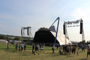 Glastonbury festival 2013 Pyramid Stage work in progress