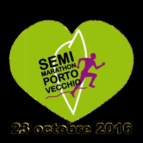 semi marathon de Porto Vecchio coeur tourne 500