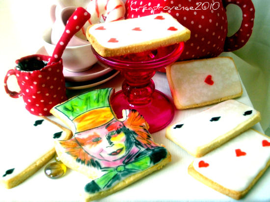sablés décorés alice in wonderland