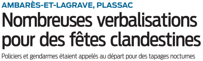 2021 03 29 SO Ambarès et Lagrave Nombreuses verbalisations pour des fêtes clandestines