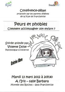 Conférence peurs et phobies FCPE de Francheville