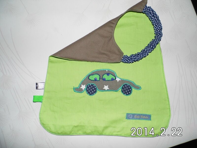 serviette table verte voiture (2)