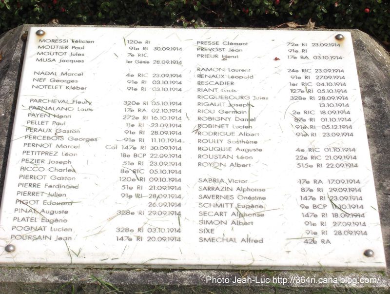 Ossuaire n° 1 - Ste Menehould 51 lettres M - P - R - S