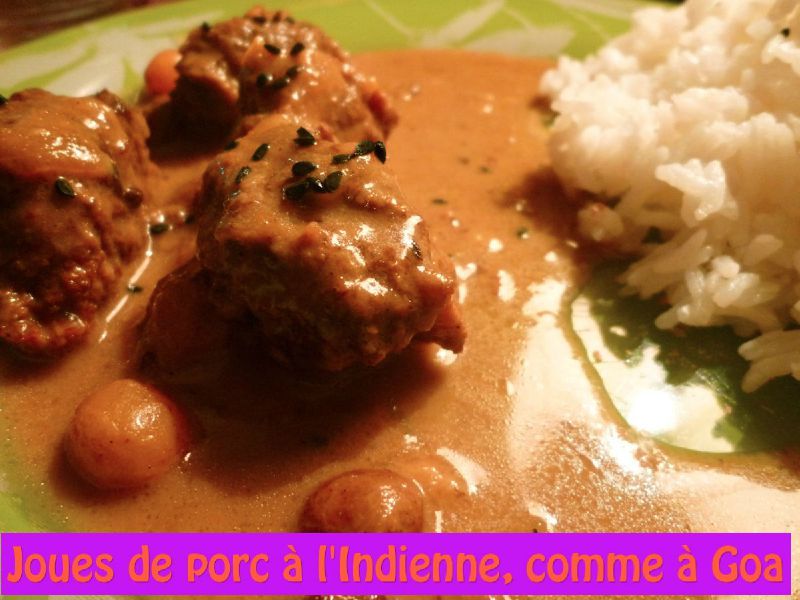 joues de porc indienne
