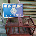 Ancienne <b>Plaque</b> Tôle Publicitaire Produits Vitrioline Shloesing Collection Publicité Agricole