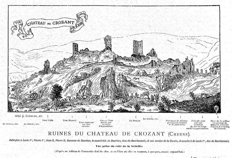 Ruines du Château de Crozant Hugues X Lusignan