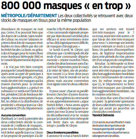 2020 05 11 SO 800 000 masques en trop2