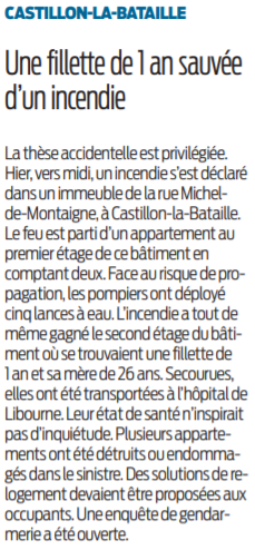 2021 01 13 SO Une fillette d'un an sauvée d'un incendie2