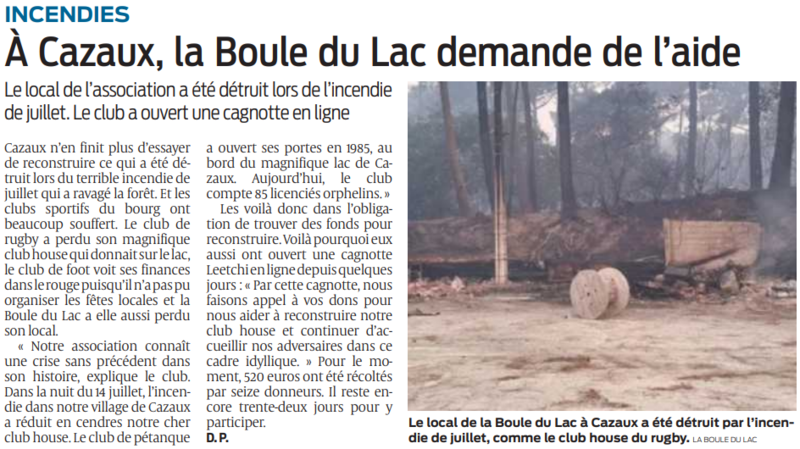 2022 08 31 SO A Cazaux la boule du lac demande de l'aide