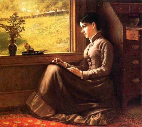 Brown John small_young-woman-seated-at-the-window