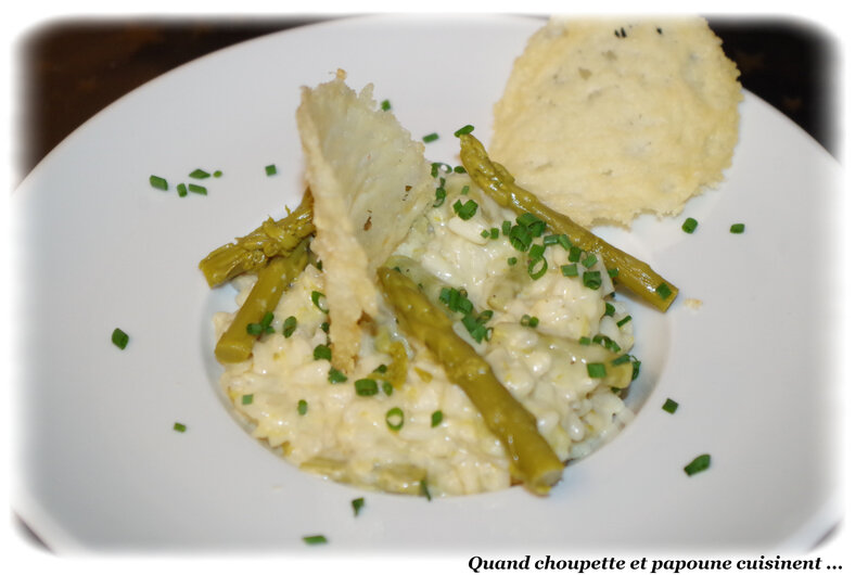 risotto aux asperges et au gorgonzola, tuile au parmesan-6889