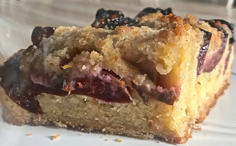 tarte aux quetsches crème d'amandes et streusel