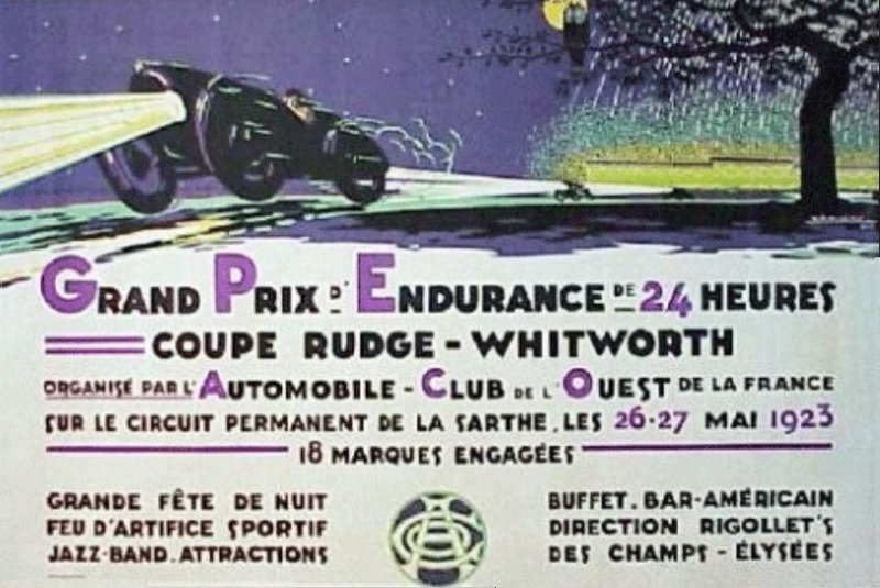 Affiche 24 Heures du Mans 1923