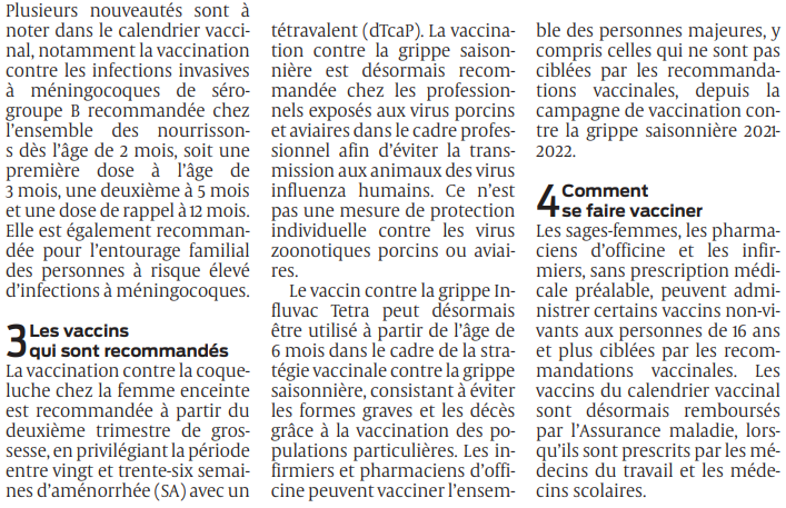 2022 04 29 SO Ce qu'il faut savoir sur le calendrier vaccinal 20222