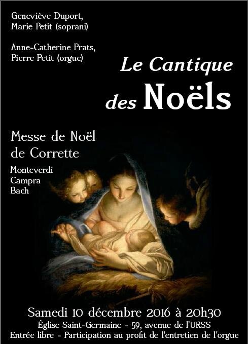 Affiche mail Cantique Noëls