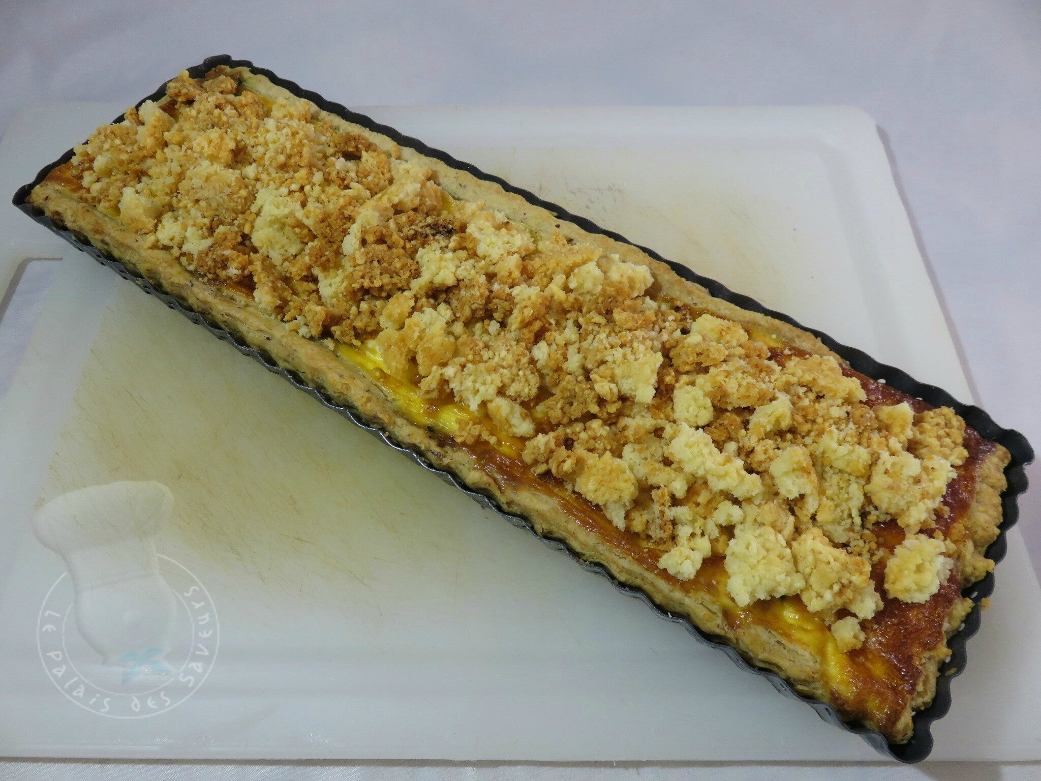 Tarte courgette féta et crumble de parmesan