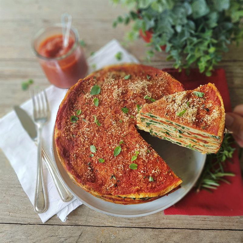 Lasagne de crêpe aux Epinards et Ricotta