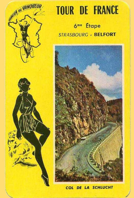 Image publicitaire Touir de France 1961 Strasbourg Belfort R