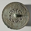 Mirror with Jade Disk Inset, <b>late</b> <b>Warring</b> <b>States</b> (475-221 BC) to early Western Han (206 BC-9 AD)
