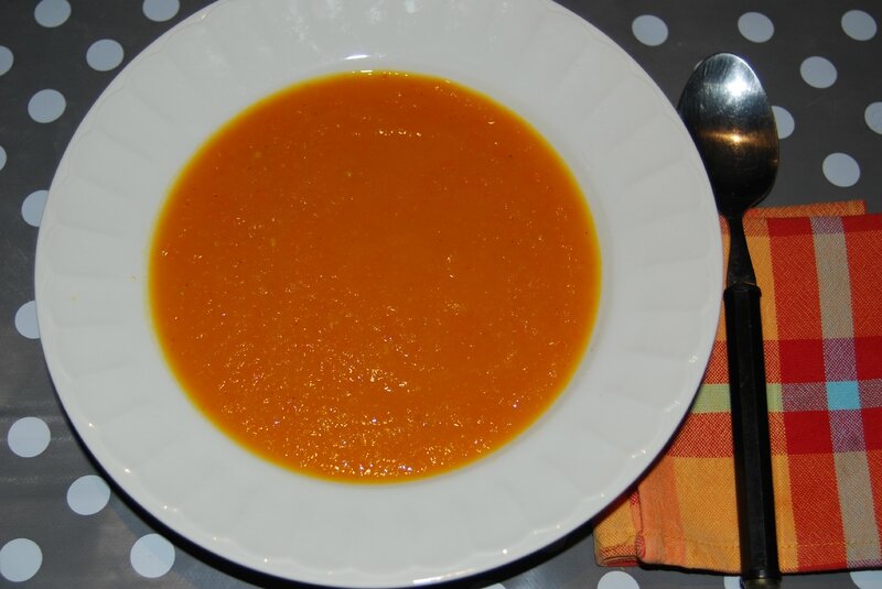 Velouté de carottes, potimarron et agrumes